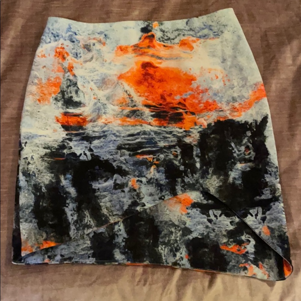 Bec & bridge painted mini skirt